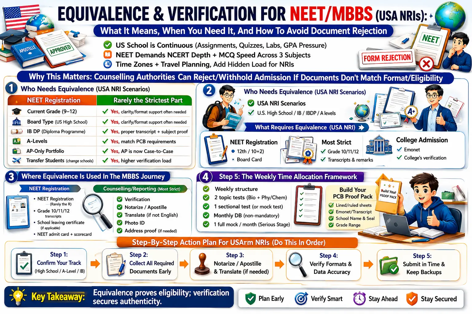 USA Curriculum vs NEET Mapping Visual Guide